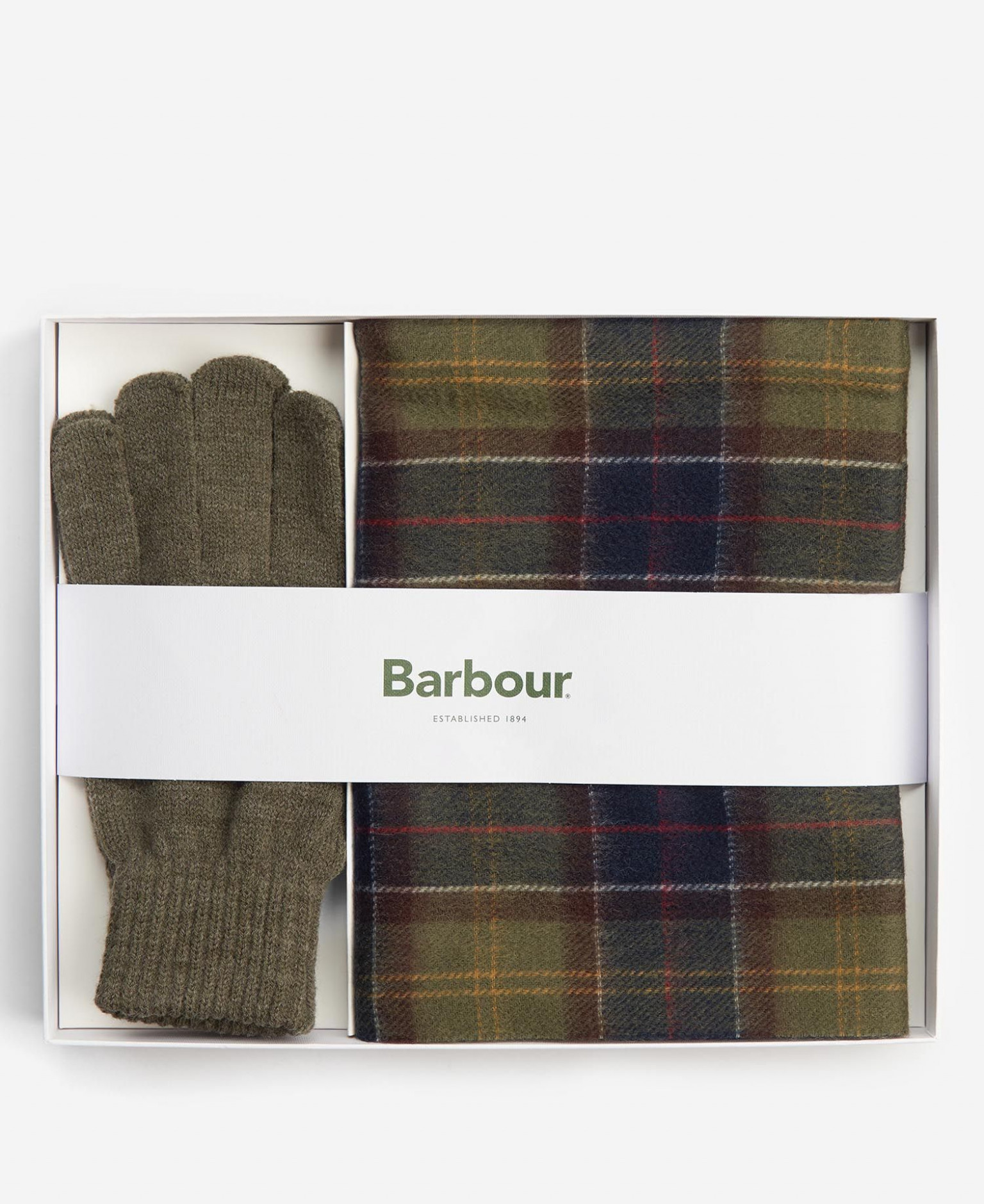 Barbour Tartan Scarf And Glove Set Classic