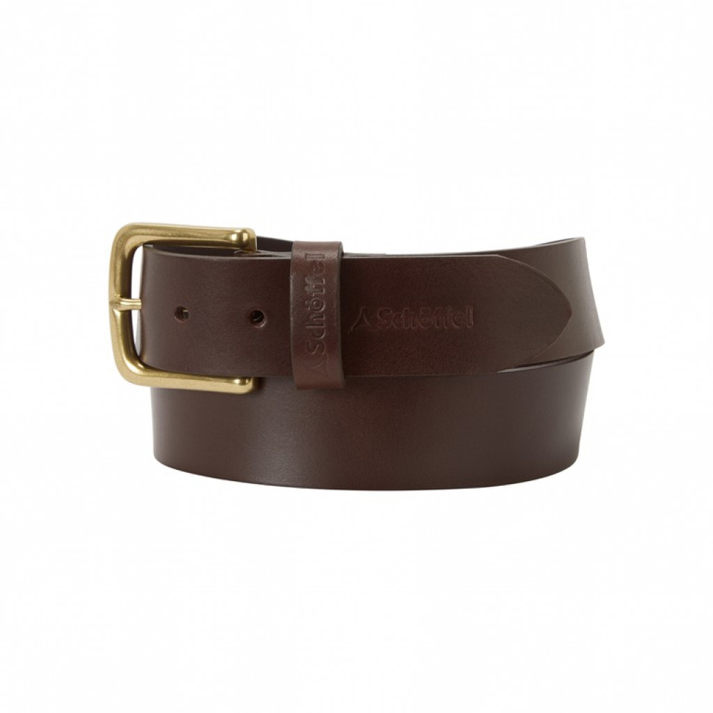 Schoffel Castleton Leather Belt Dark Brown