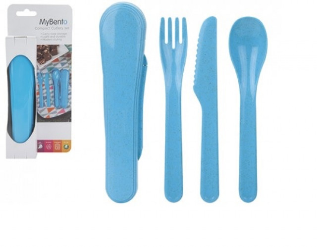 Summit Mybento 3 Piece Cutlery Set Blue