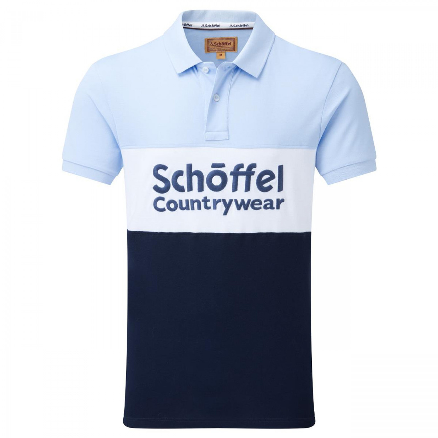 Schoffel Exeter Heritage Polo Shirt Pale Blue