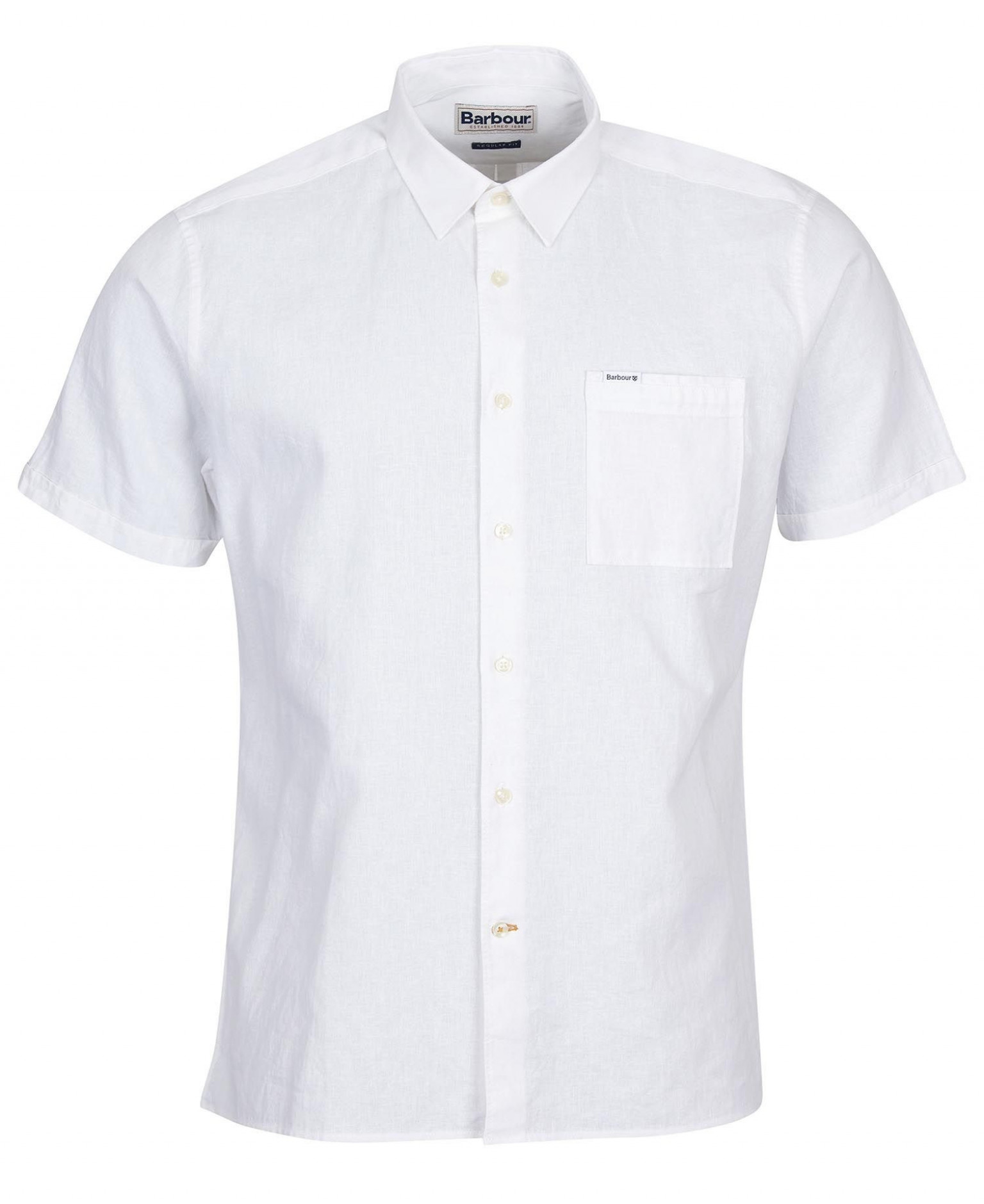Barbour Nelson Short Sleeved Shirt White